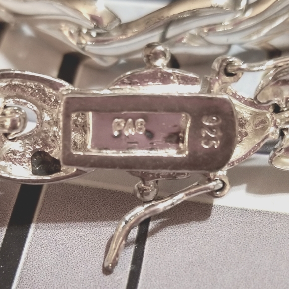 Vintage STERLING SILVER Unique Link Bracelet - Picture 7 of 8